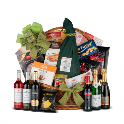 Cesta Navideña 1 piso Premium Jamón – Cesta 35